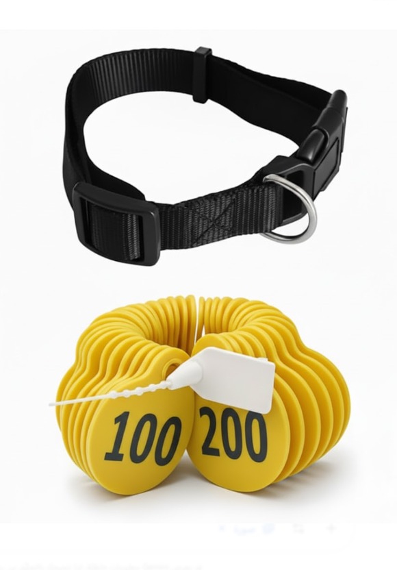 ارقام للاغنام لون اصفر من (101 إلى 200)