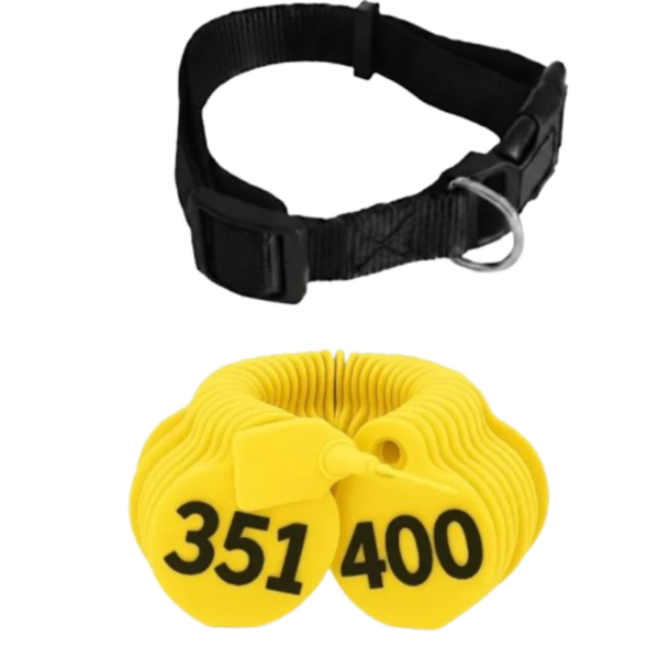  ترقيم الرقبة للاغنام لون اصفر من (301 إلى 400)