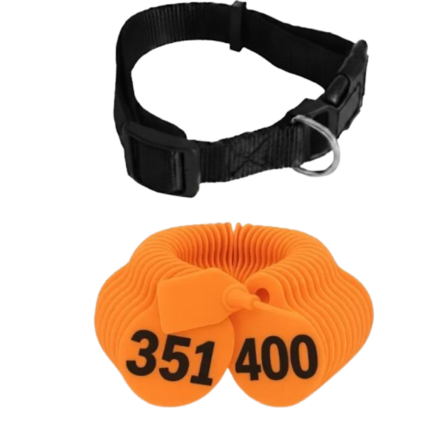 ترقيم الرقبة للاغنام لون برتقالي من (301 إلى 400)